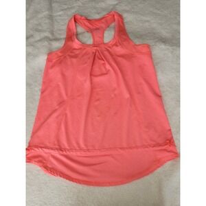 Weatherproof Ladies Knit Top Coral Racerback Tank Top Drawstring Hem Size Small‎